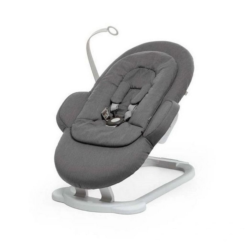 Шезлонг-качалка Stokke STEPS BOUNCER White Deep Grey