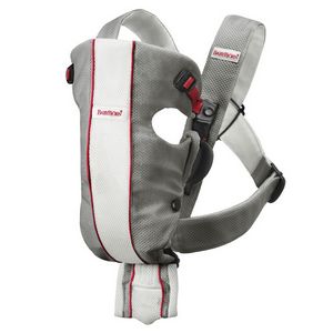 Рюкзак-переноска babybjorn Original Mesh серый/белая полоса-красная полоска
