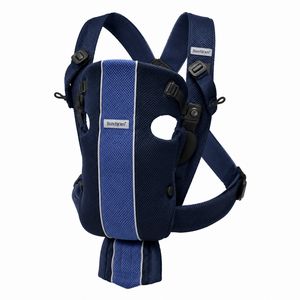 Рюкзак-переноска babybjorn Original Mesh темно синий/синяя полоса-белая полоска